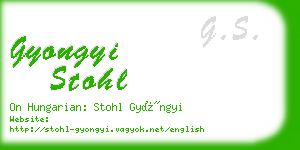 gyongyi stohl business card